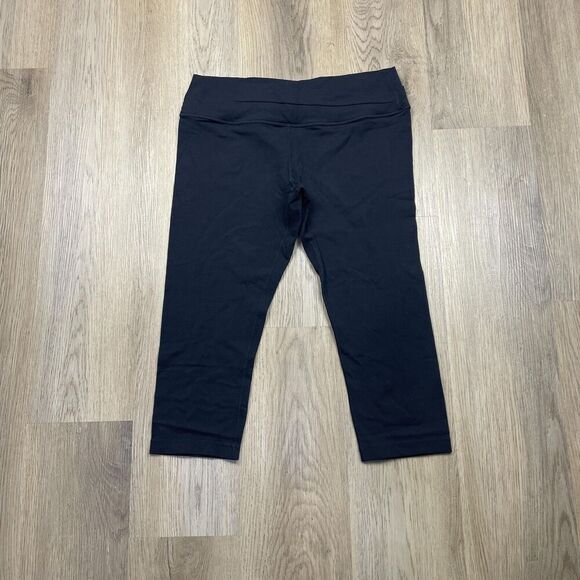 Lululemon Pants Womens 12 Black Wunder Under Crop Capri Leggings Yoga Workout - Picture 1 of 9